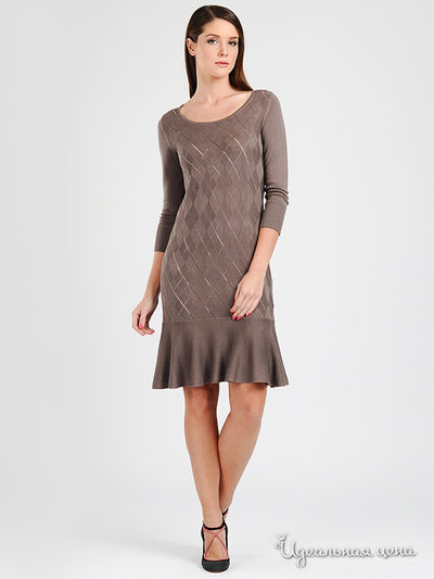 Платье in moda, цвет цвет кофейный