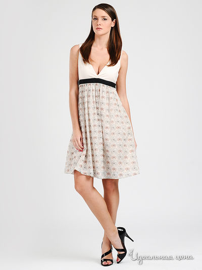 Платье in moda, цвет цвет белый / мультиколор