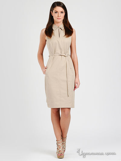 Платье in moda, цвет цвет светло-бежевый