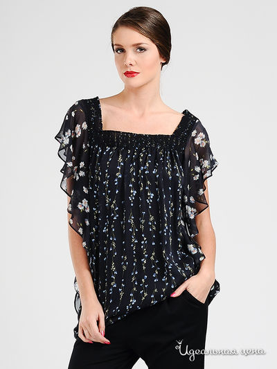 Блуза in moda, цвет цвет темно-синий