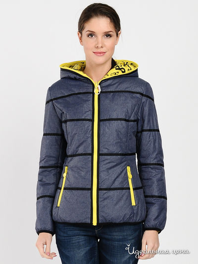 Куртка L&P, цвет цвет синий меланж / лимонный