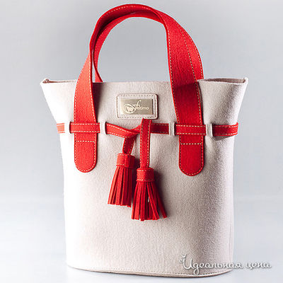 Сумка-корзинка Feltimo, цвет цвет молочный / красный