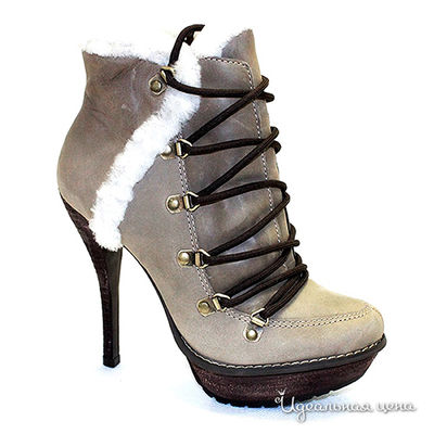 Полусапоги Capriccio, цвет цвет серо-бежевый