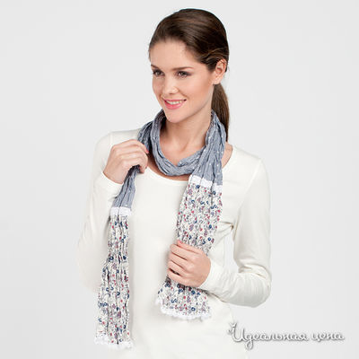 Шарф Tom Tailor, цвет цвет сиреневый / белый