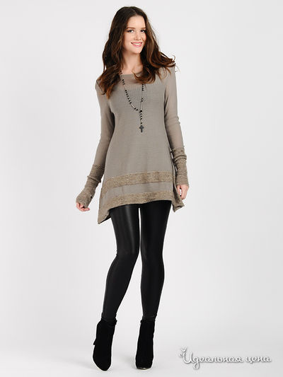 Туника Think Chic, цвет цвет кофе с молоком