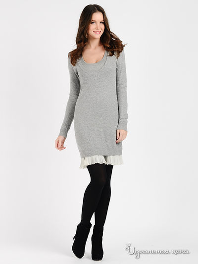 Платье Pois, цвет цвет серый меланж