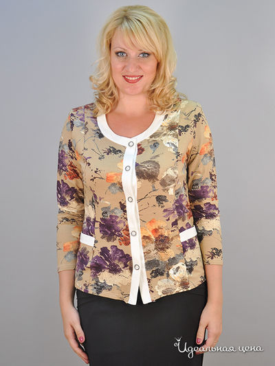Блуза Forus, цвет цвет горчичный / принт цветы