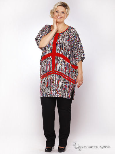 Туника Зар-Стиль, цвет цвет серый / красный