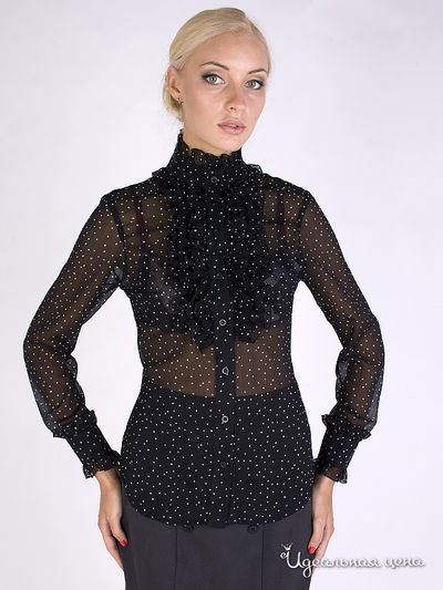 Блузон Levall, цвет цвет черный / принт горох