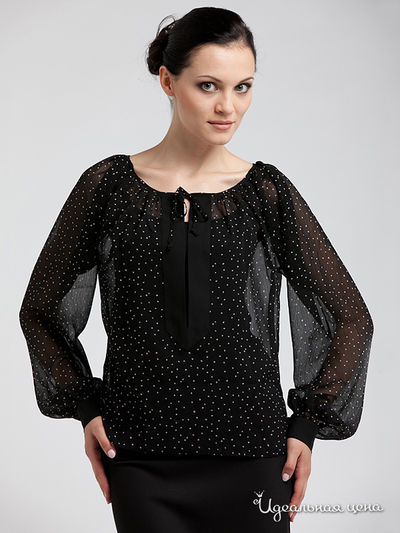 Блузон Levall, цвет цвет черный / принт горох