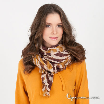 Шарф House, цвет цвет сливовый / горчичный