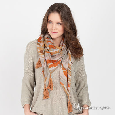 Платок House, цвет цвет терракотовый / горчичный