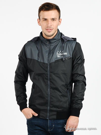 Ветровка House, цвет цвет черный / графитовый