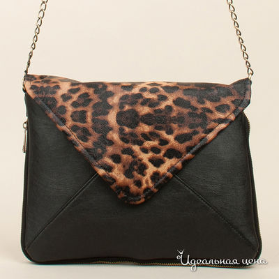 Сумка House, цвет цвет черный / принт леопард