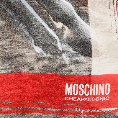 Платок Moschino женский, цвет серый / красный