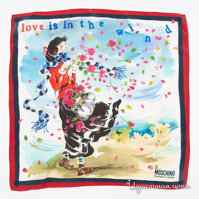 Платок Moschino, цвет цвет голубой