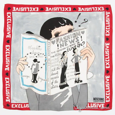 Платок Moschino, цвет цвет красный