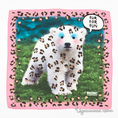 Платок Moschino, цвет цвет розовый / зеленый