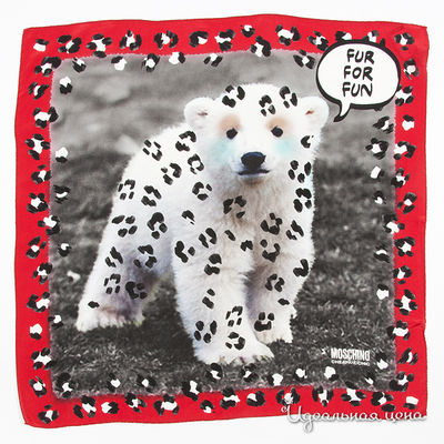 Платок Moschino, цвет цвет красный / серый