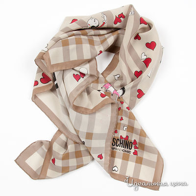 Платок Moschino, цвет цвет бежевый / серый