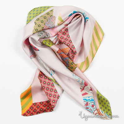 Платок Moschino, цвет цвет розовый / мультиколор