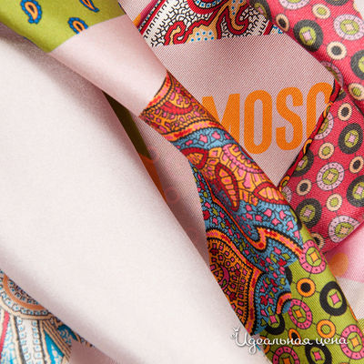 Платок Moschino женский, цвет розовый / мультиколор