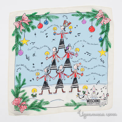 Платок Moschino, цвет цвет голубой