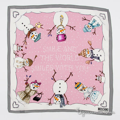 Платок Moschino, цвет цвет розовый