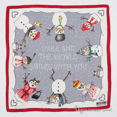 Платок Moschino, цвет цвет серый