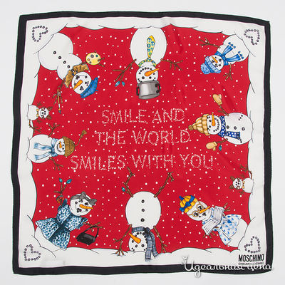 Платок Moschino, цвет цвет красный