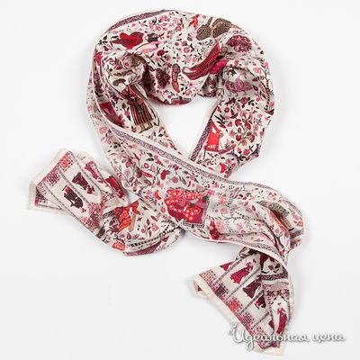 Шарф Roeckl, цвет цвет белый / фуксия