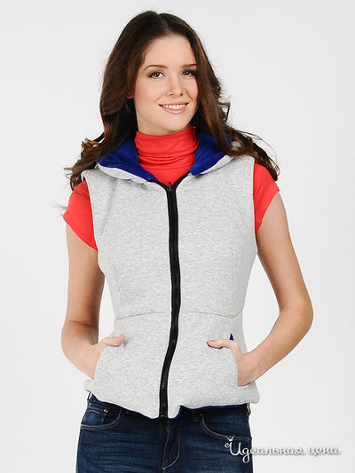 Жилет Curly House, цвет цвет светло-серый / синий