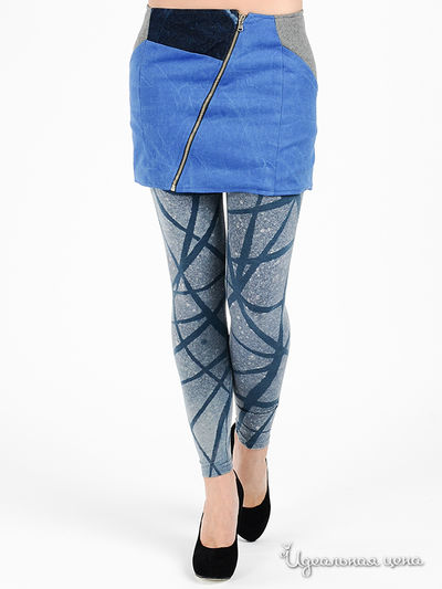 Юбка Curly House, цвет цвет синий