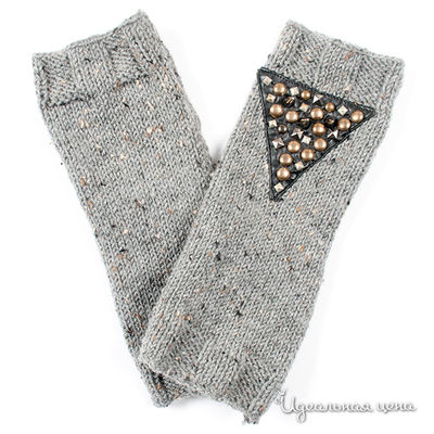 Митенки Curly House, цвет цвет серый