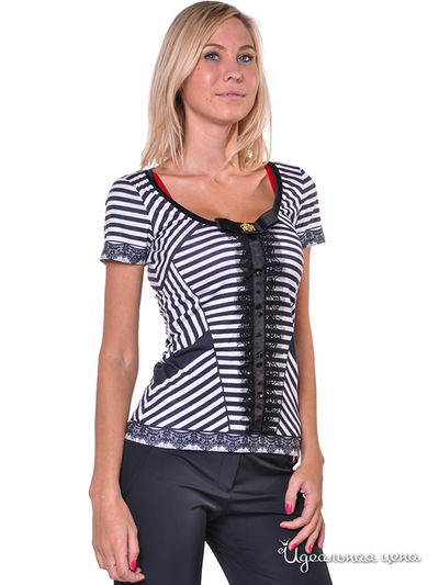 Футболка Gizia&Balizza, цвет цвет белый / черный