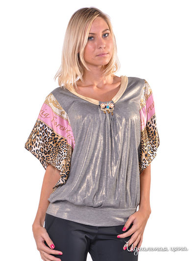 Блузон Gizia&Balizza, цвет цвет серый