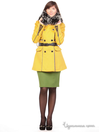 Пальто SOCIETA, цвет цвет желтый