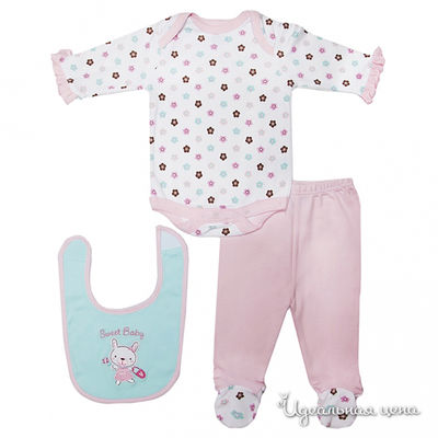 Комплект Bon Bebe, цвет цвет нежно-розовый / белый