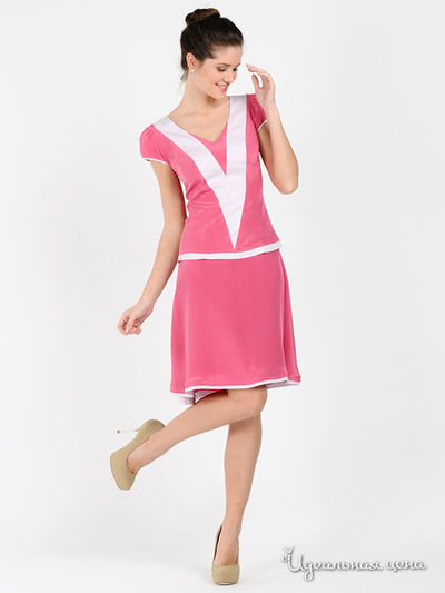 Платье Maria Rybalchenko, цвет цвет брусничный / нежно-розовый