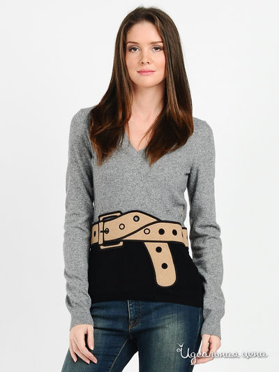 Лонгслив Love Moschino, цвет цвет серый / черный