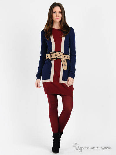 Платье Love Moschino, цвет цвет синий / вишневый