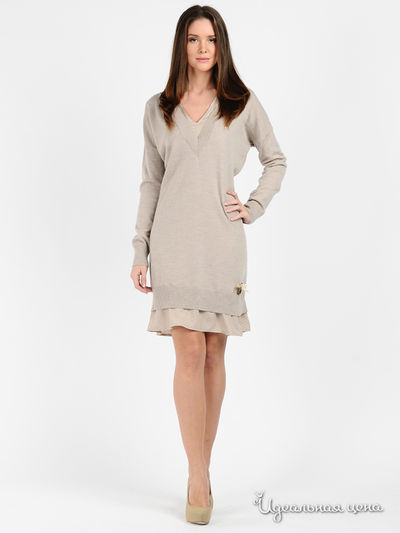 Платье Love Moschino, цвет цвет бежевый