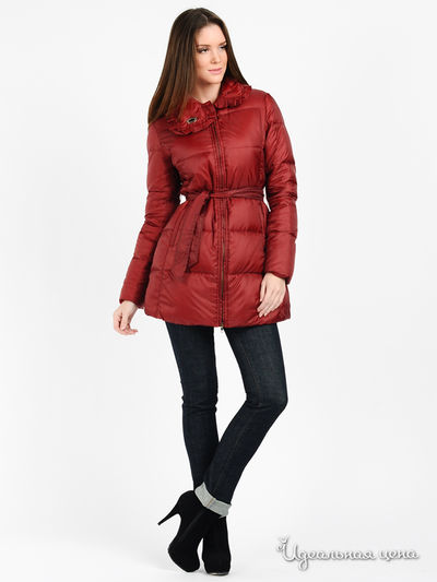 Пуховик Love Moschino, цвет цвет бордовый