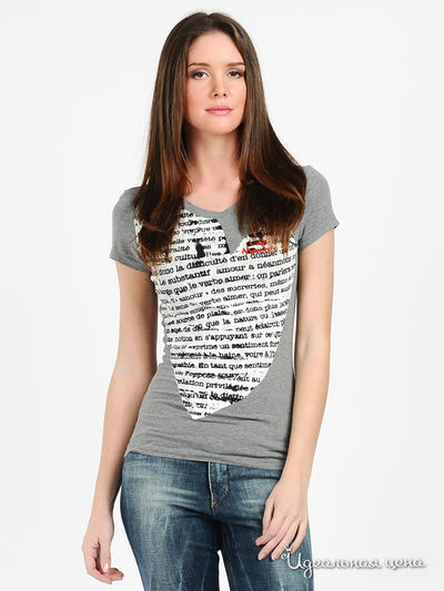 Футболка Love Moschino, цвет цвет серый