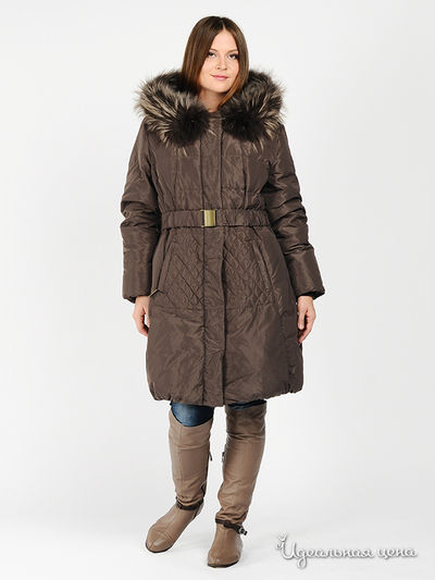 Пуховик New Lait, цвет цвет шоколадный