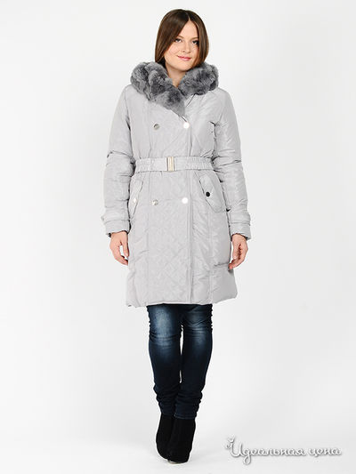 Пуховик New Lait, цвет цвет светло-серый