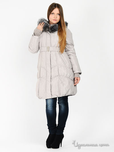 Пуховик New Lait, цвет цвет светло-серый