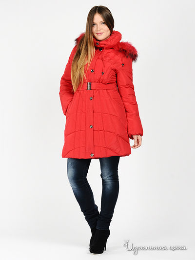 Пуховик B.Y.LORIC"S, цвет цвет клубничный