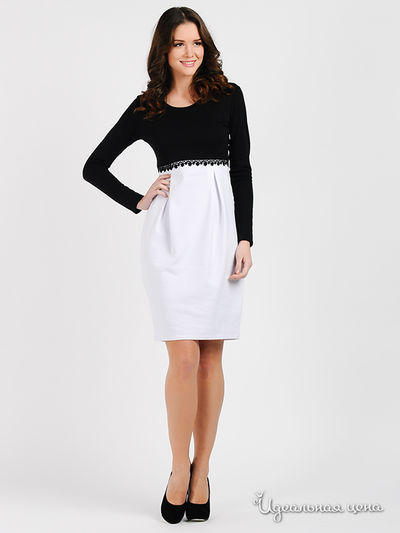 Платье Наталья Новикова, цвет цвет черный / белый