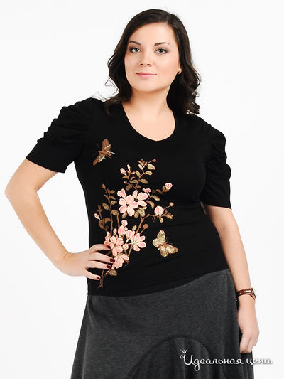 Футболка Наталья Новикова, цвет цвет черный
